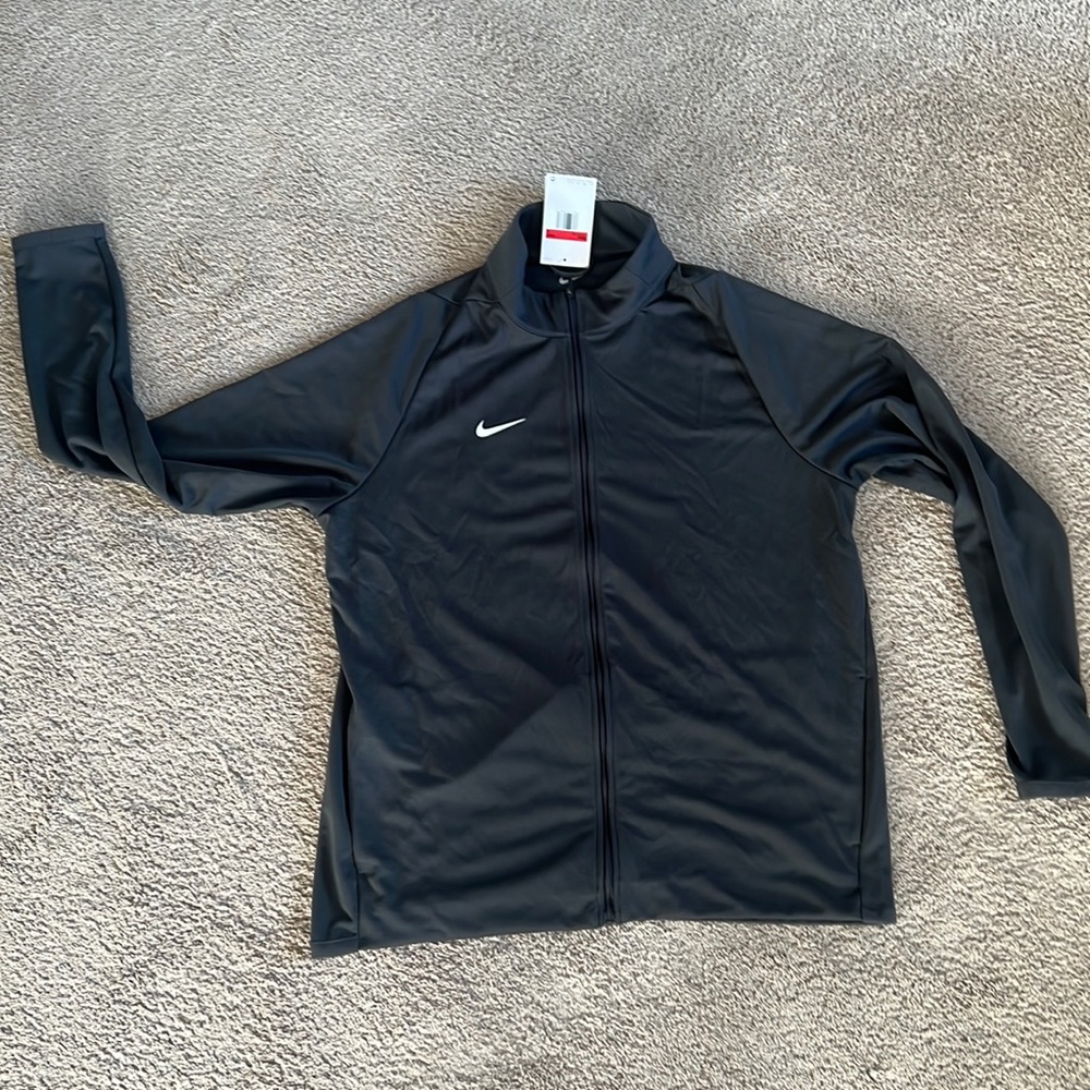 Men’s Large Full Zip Long Sleeve Dri-Fit Gray Shell